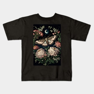 Wiccan witchcraft Moth and magic of night 7 Kids T-Shirt